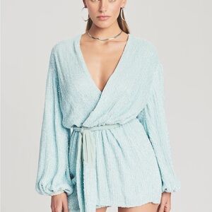 Retrofete Gabrielle Robe Dress - Baby Blue